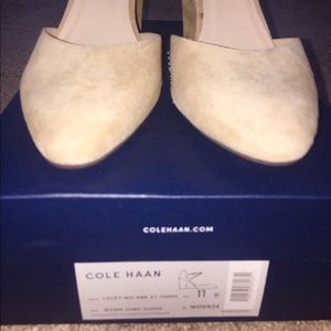 Cole Haan Taupe Suede wedge heel, size 11, NIB!